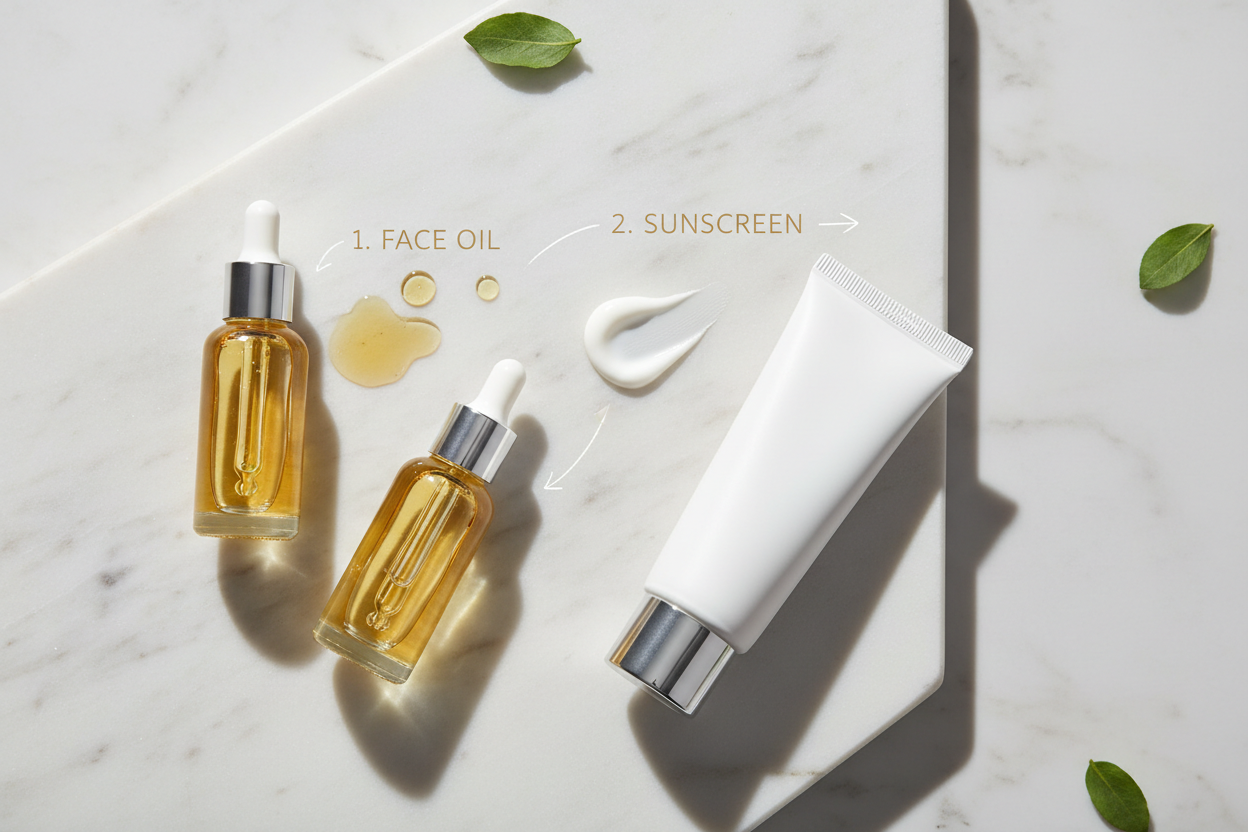 Can You Layer Face Oils with Sunscreen Without Pilling, Greasiness, or Breakouts