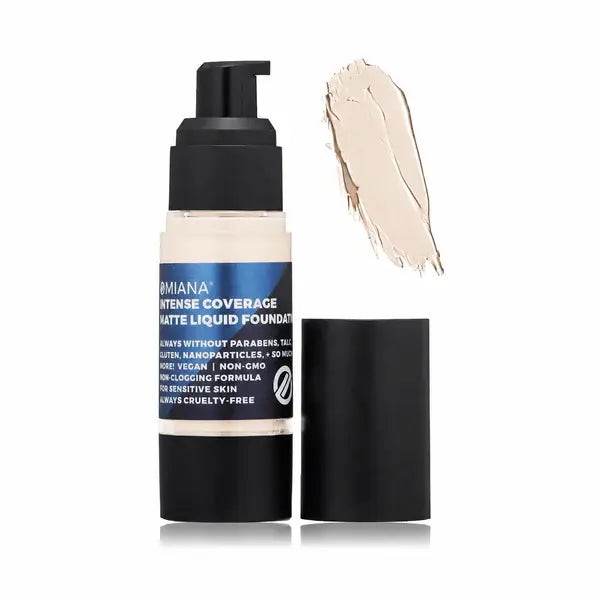 Intense Coverage Liquid Foundation - Mica-Free, Talc-Free, & More!