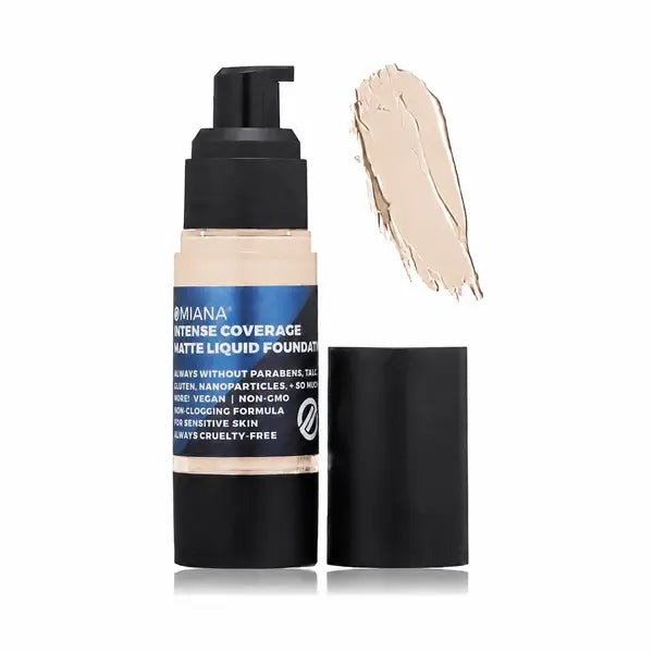 Intense Coverage Liquid Foundation - Mica-Free, Talc-Free, & More!