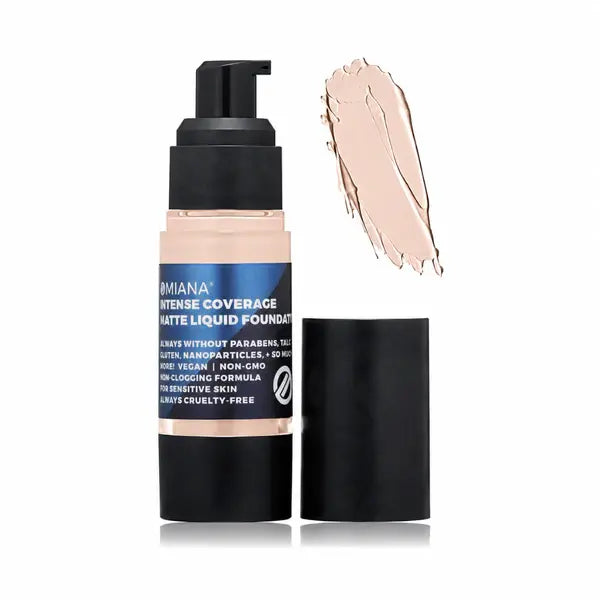 Intense Coverage Liquid Foundation - Mica-Free, Talc-Free, & More!