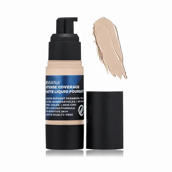 Intense Coverage Liquid Foundation - Mica-Free, Talc-Free, & More!