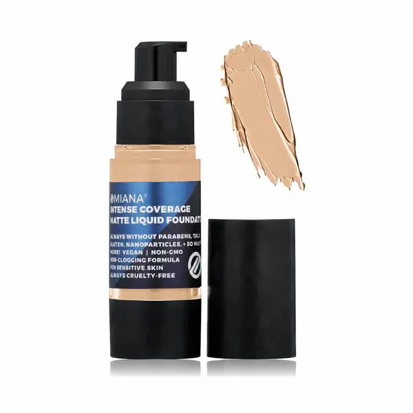 Intense Coverage Liquid Foundation - Mica-Free, Talc-Free, & More!