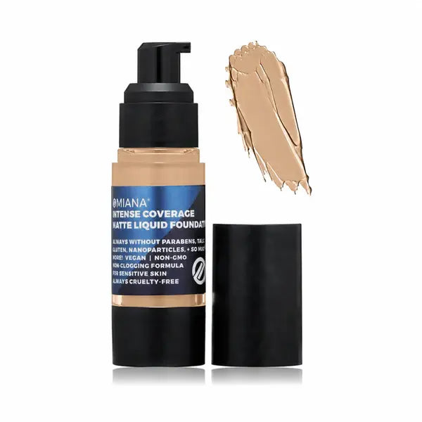 Intense Coverage Liquid Foundation - Mica-Free, Talc-Free, & More!