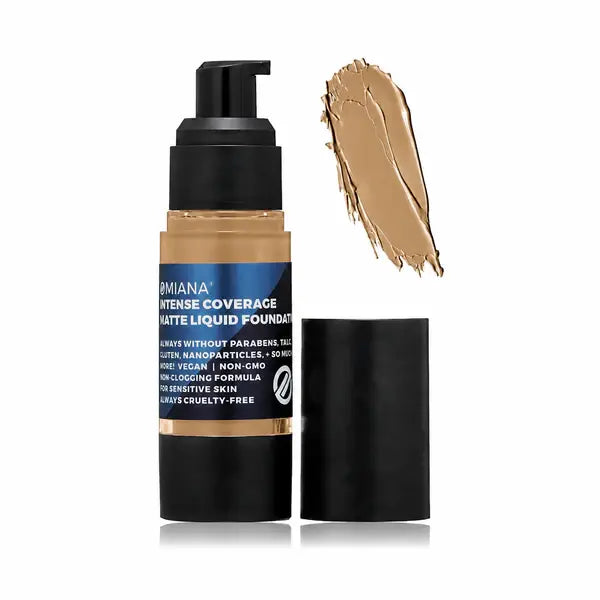 Intense Coverage Liquid Foundation - Mica-Free, Talc-Free, & More!