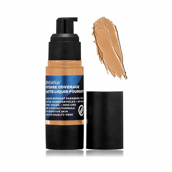 Intense Coverage Liquid Foundation - Mica-Free, Talc-Free, & More!