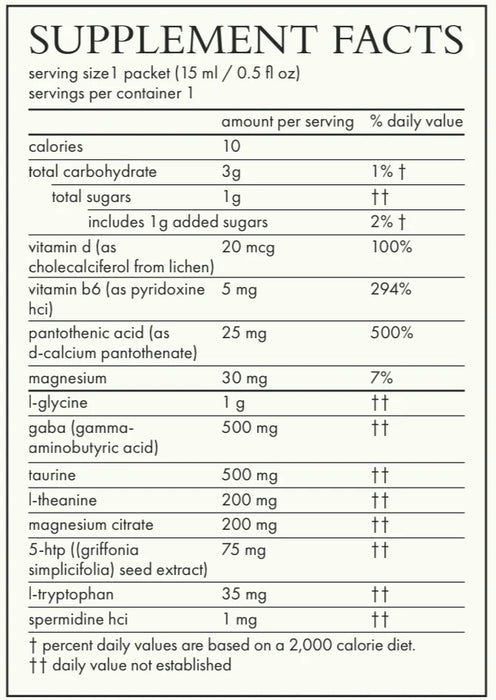 Calm (beauty) spermidine & taurine daily supplement