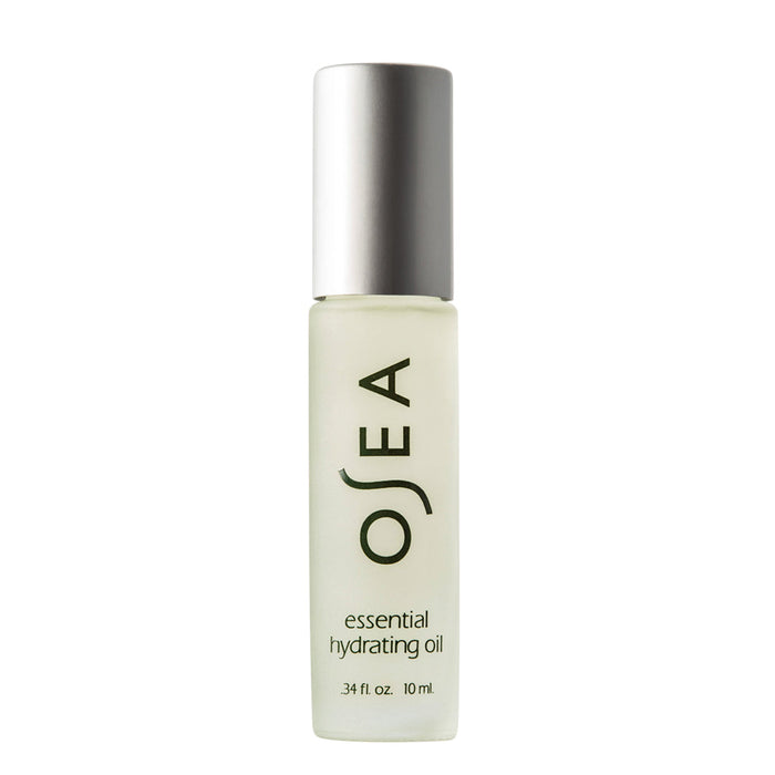 OSEA vegan all natural hydrating oil in skinny tall see through bottle