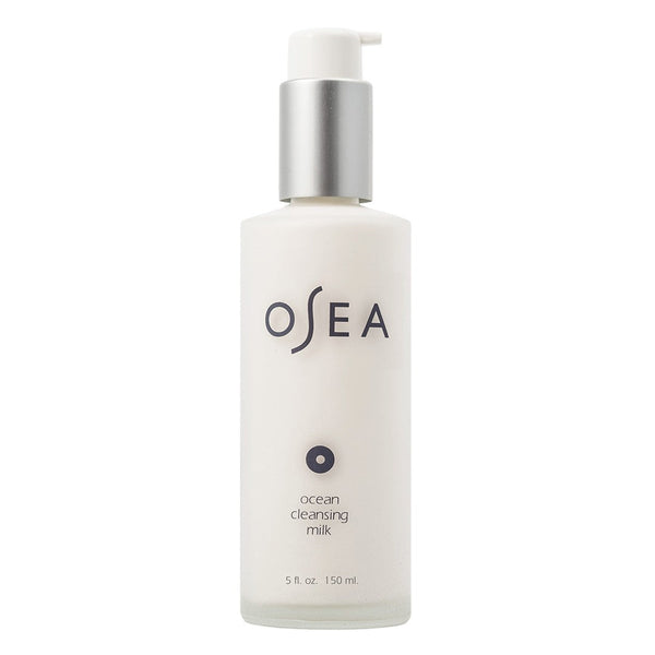 OSEA plant based cleansing milk for face in creamy coloured bottle