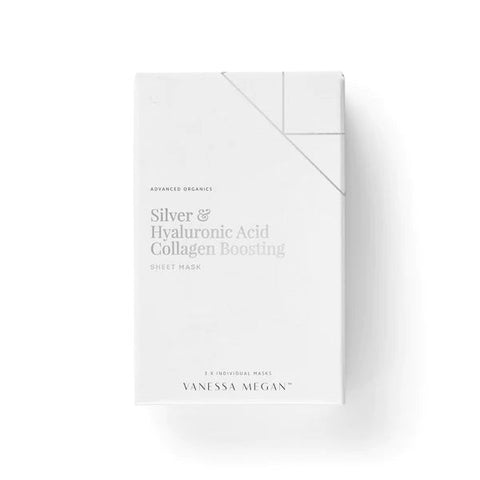Silver & Hyaluronic Acid Collagen Boosting Sheet Mask 3 Pack