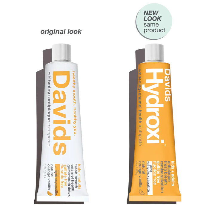 Davids Hydroxi™ kids + adults nano hydroxyapatite premium toothpaste / orange vanilla