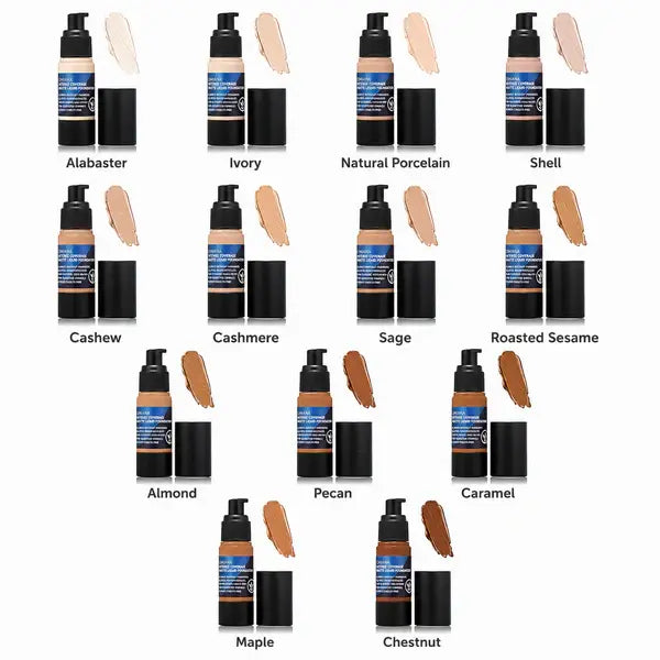 Intense Coverage Liquid Foundation - Mica-Free, Talc-Free, & More!